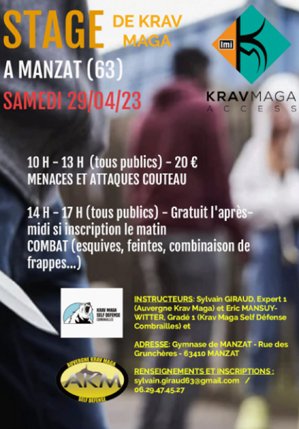 Stage à Manzat le 29 avril 2023